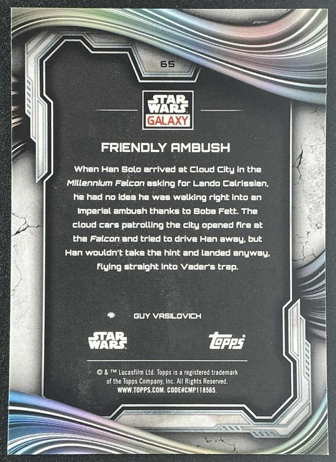 FRIENDLY AMBUSH 2025 TOPPS CHROME STAR WARS GALAXY #65