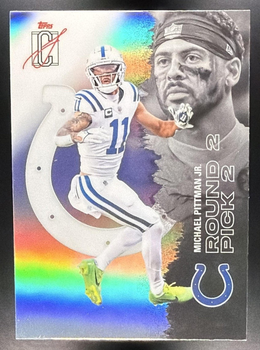 2025 Topps Signature Class Michael Pittman Jr. Chrome Veteran Pandora Refractor