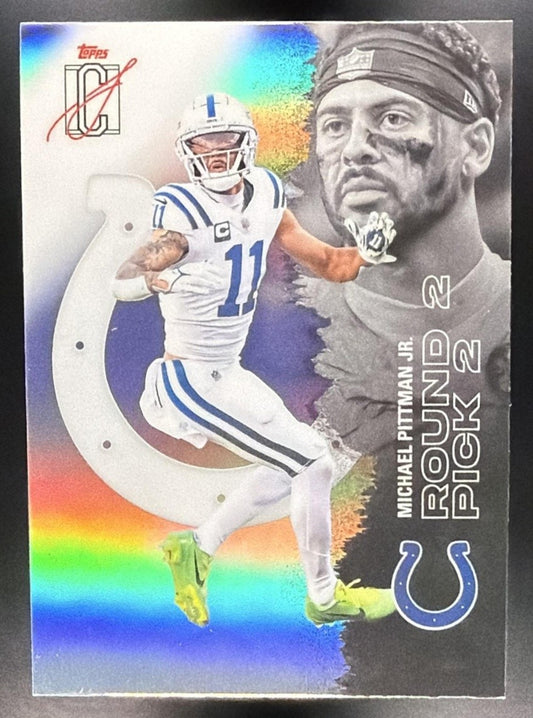 2025 Topps Signature Class Michael Pittman Jr. Chrome Veteran Pandora Refractor