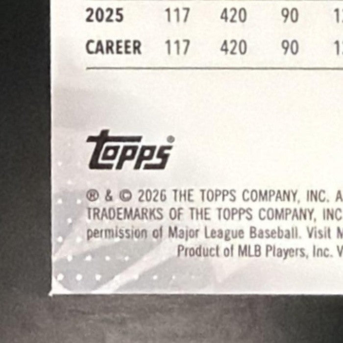 NICK KURTZ 2026 TOPPS FINEST #88 MINI-DIAMOND REFRACTOR ATHLETICS