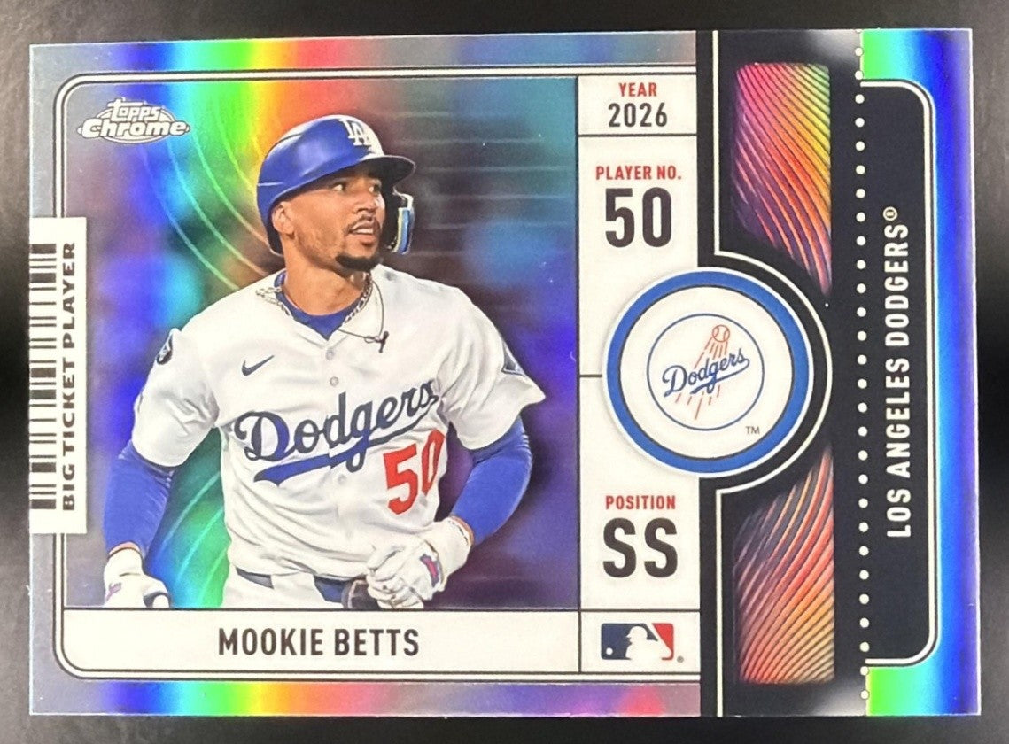 MOOKIE BETTS 2026 TOPPS CHROME #BTP-8 BIG TICKET PLAYERS DODGERS