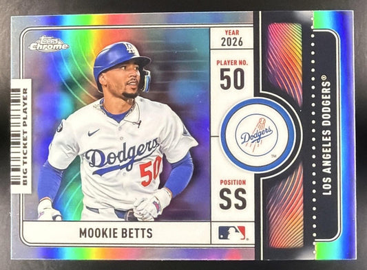 MOOKIE BETTS 2026 TOPPS CHROME #BTP-8 BIG TICKET PLAYERS DODGERS