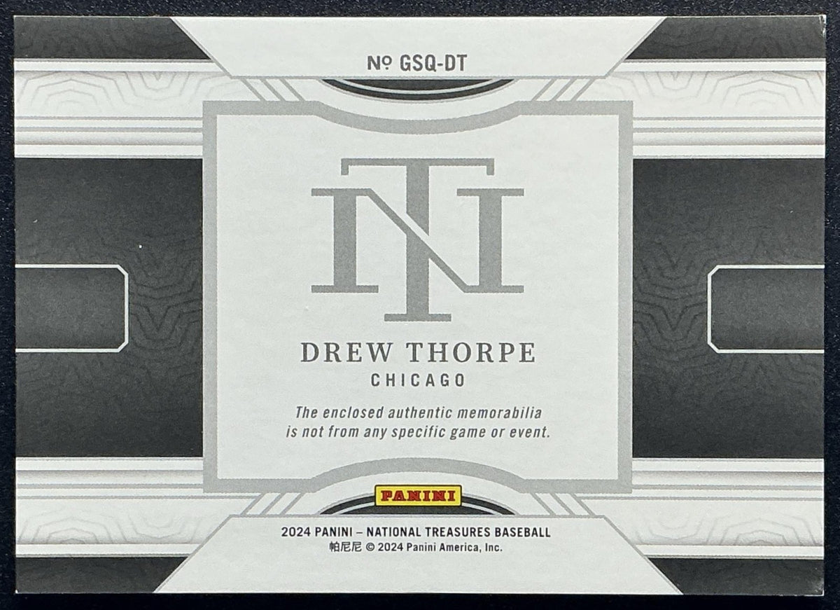 2024 Panini National Treasures Drew Thorpe #GSQ-DT Game Gear Swatches Quad /99