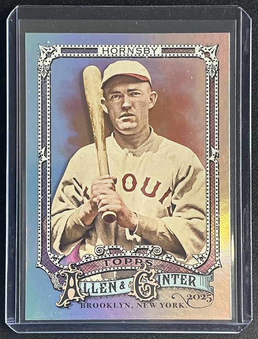 ROGERS HORNSBY 2025 TOPPS ALLEN & GINTER #35 SILVER PORTRAIT CARDINALS