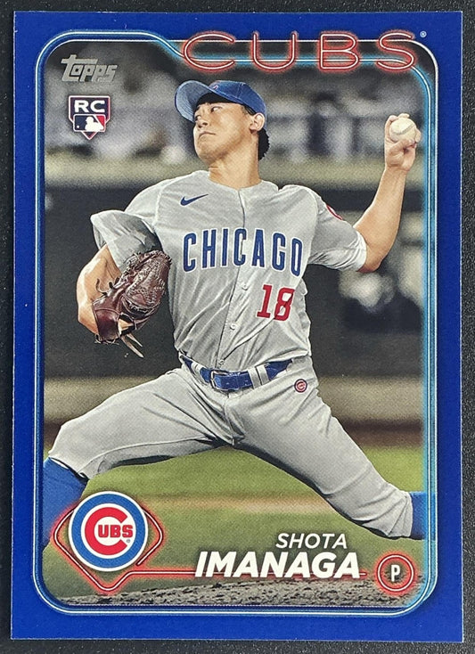SHOTA IMANAGA 2024 TOPPS #442 ROYAL BLUE RC CUBS