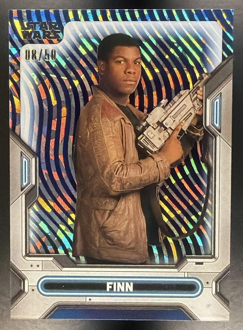 FINN 2023 TOPPS STAR WARS HIGH-TEK #17 PATTERN 1 BLUE DIFFRACTORS /50