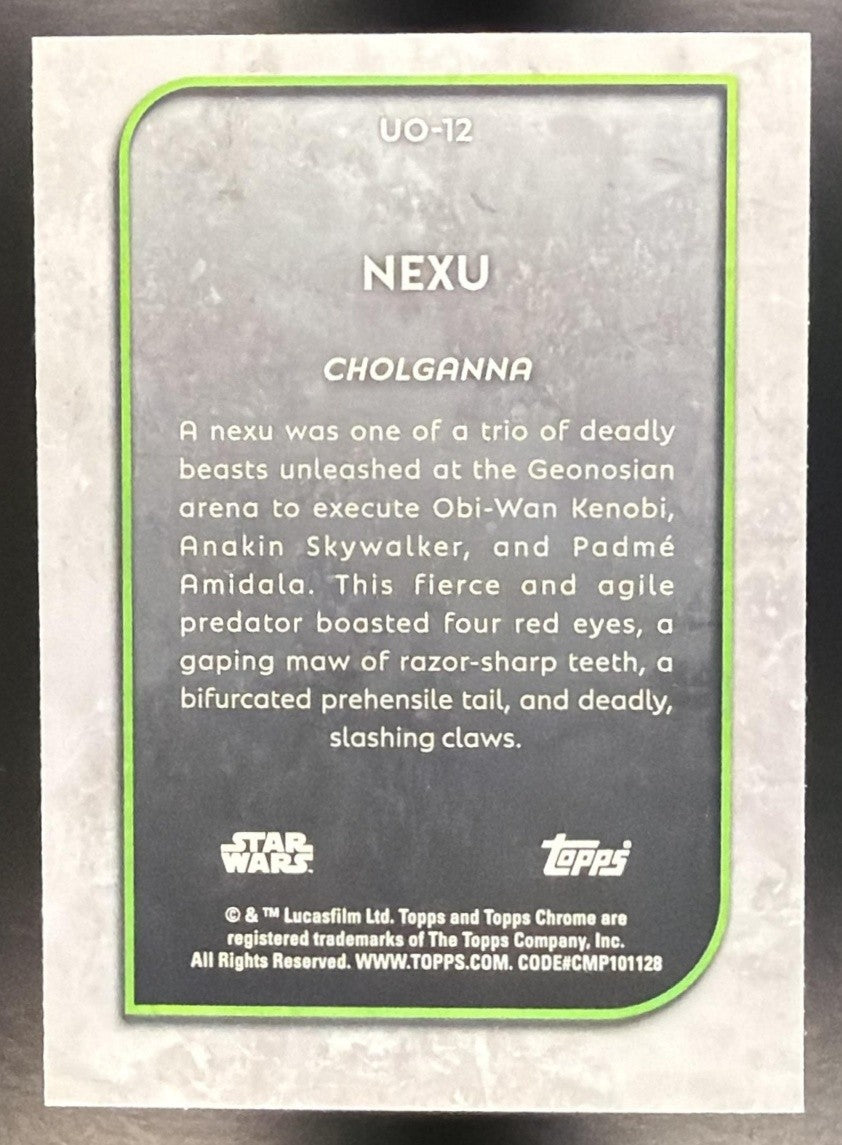 NEXU 2025 TOPPS CHROME STAR WARS #UO-12 OUTER WORLD ODDITIES