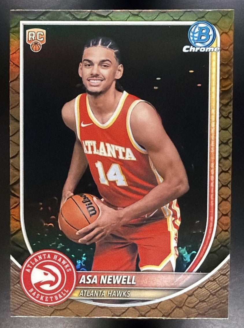 ASA NEWELL 2025-26 BOWMAN #BCV-23 CHROME REPTILIAN REFRACTOR RC HAWKS
