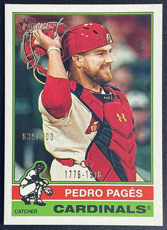 2025 Topps Heritage High Number Pedro Pages #524 Bicentennial /200