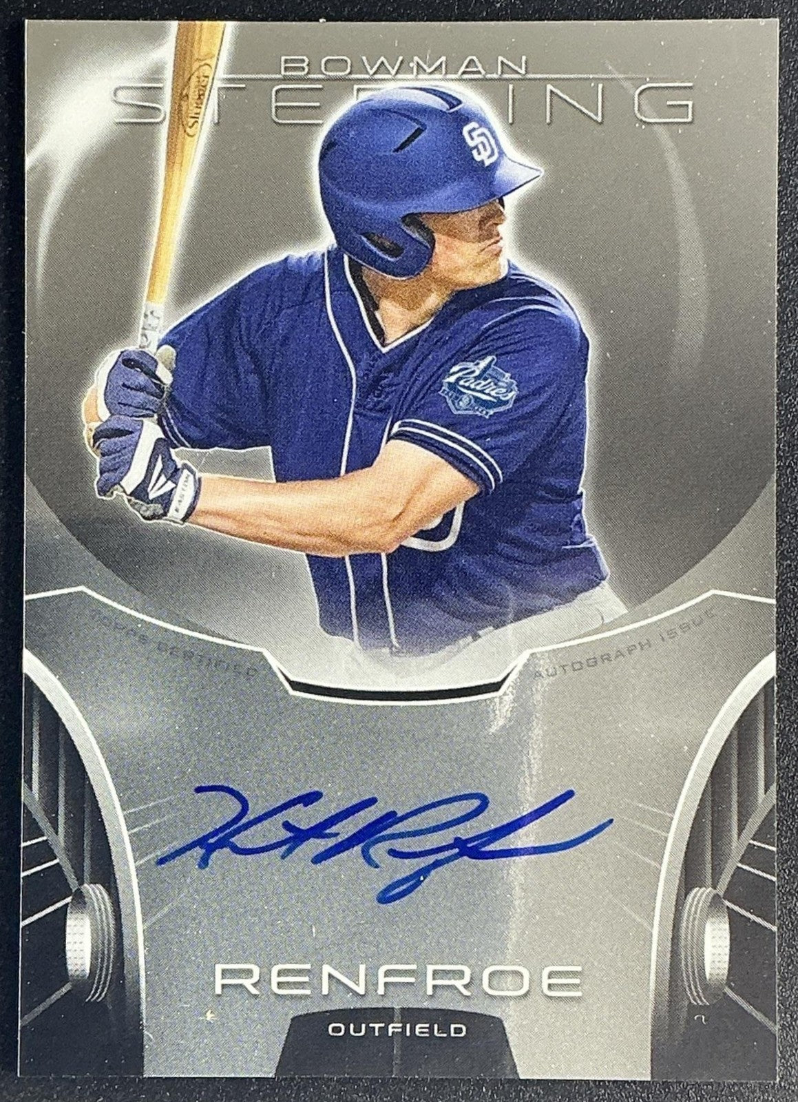 HUNTER RENFROE 2013 BOWMAN STERLING #BSAP-HR PROSPECT AUTO PADRES