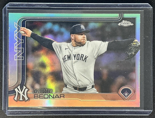 DAVID BEDNAR 2025 TOPPS CHROME UPDATE #USC182 REFRACTOR YANKEES