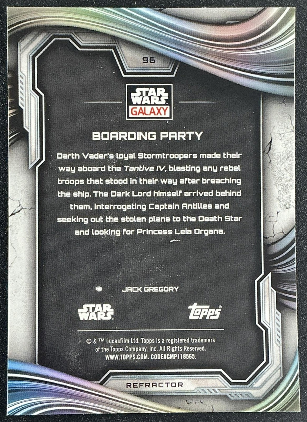 BOARDING PARTY 2025 TOPPS CHROME STAR WARS GALAXY #96 REFRACTOR