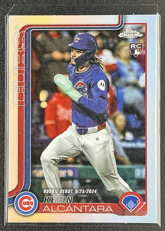 KEVIN ALCANTARA 2025 TOPPS CHROME UPDATE #USC25 REFRACTOR RC CUBS