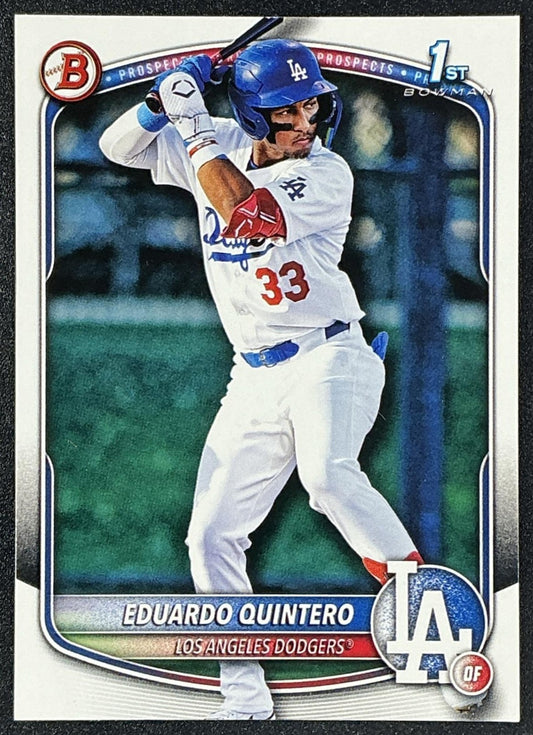 EDUARDO QUINTERO 2025 BOWMAN #BP-115 1ST PROSPECT DODGERS