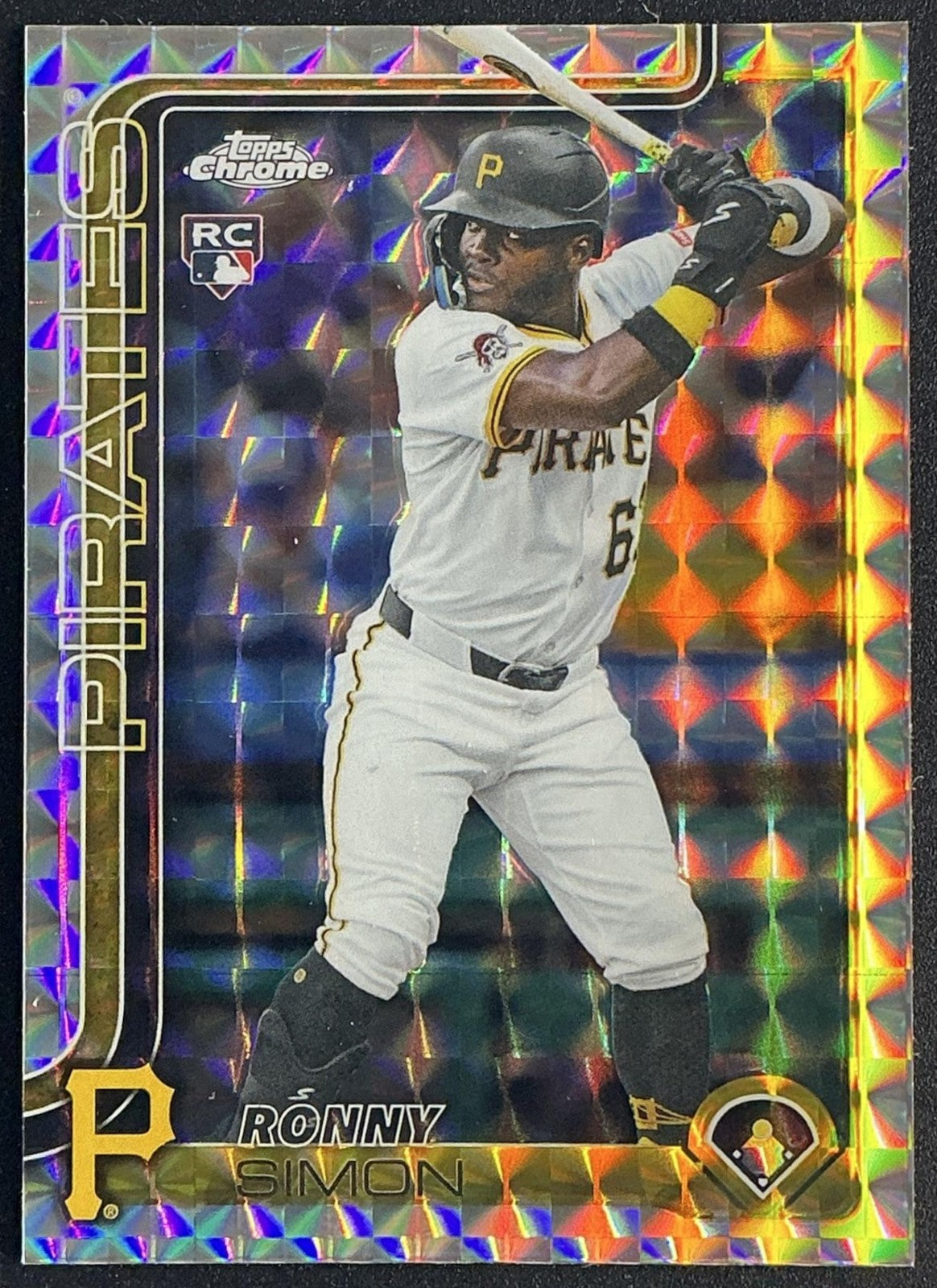 RONNY SIMON 2025 TOPPS CHROME UPDATE #USC35 GEOMETRIC REFRACTOR RC PIRATES