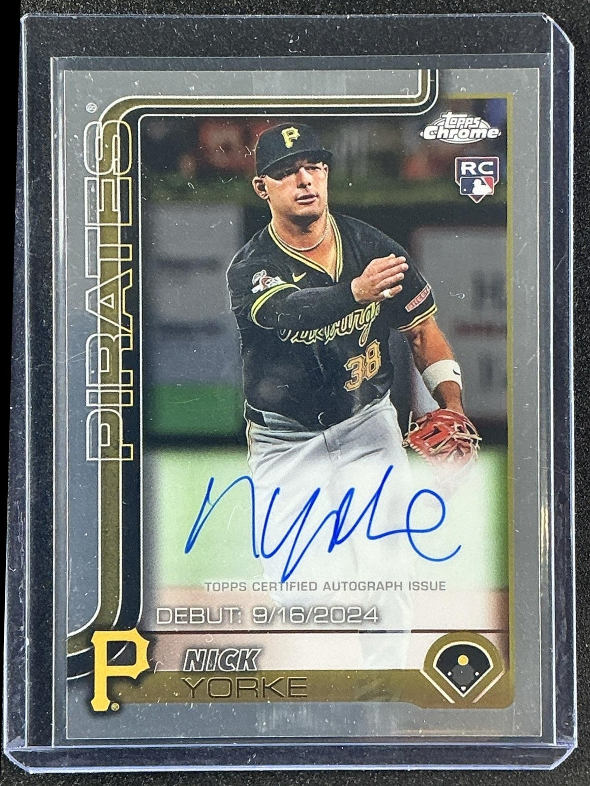 NICK YORKE 2025 TOPPS CHROME UPDATE #CRDA-NY ROOKIE DEBUT AUTO RC PIRATES