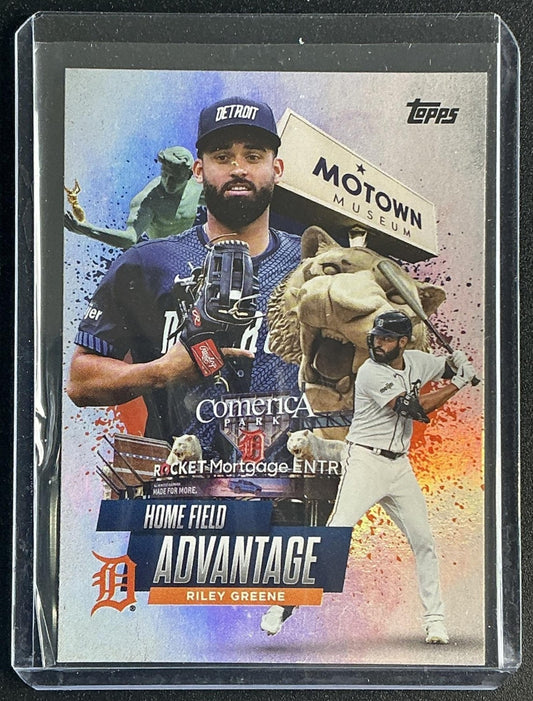 RILEY GREENE 2025 TOPPS #HA-19 HOMEFIELD ADVANTAGE SSP CASE HIT TIGERS