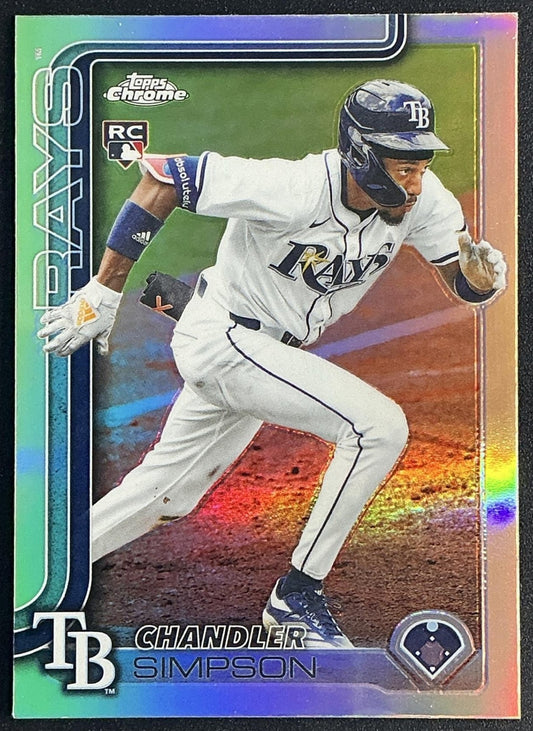 CHANDLER SIMPSON 2025 TOPPS CHROME UPDATE #USC179 REFRACTOR RC RAYS