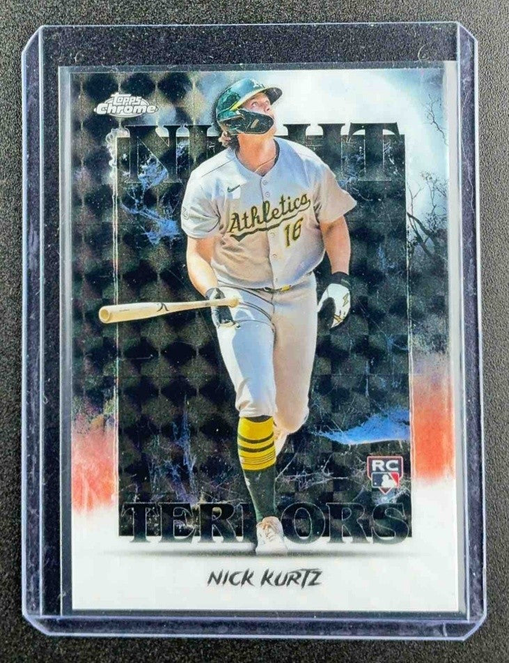 2025 Topps Chrome Update Nick Kurtz #NT-5 Night Terrors Geometric Refractor RC