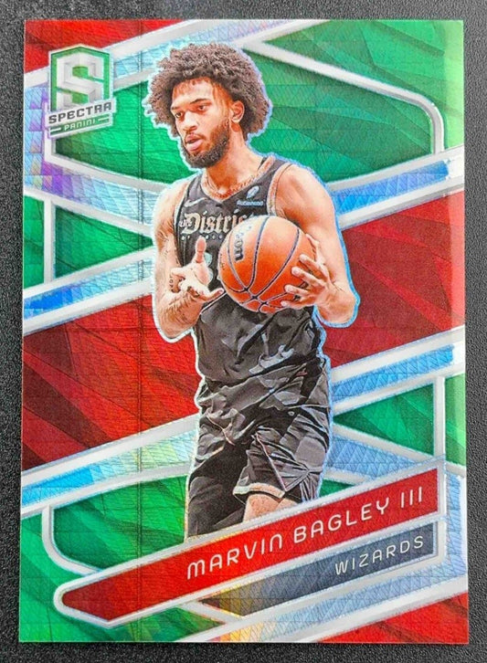 MARVIN BAGLEY III 2023-24 PANINI SPECTRA #73 INTERNATIONAL GREEN 19/75 WIZARDS