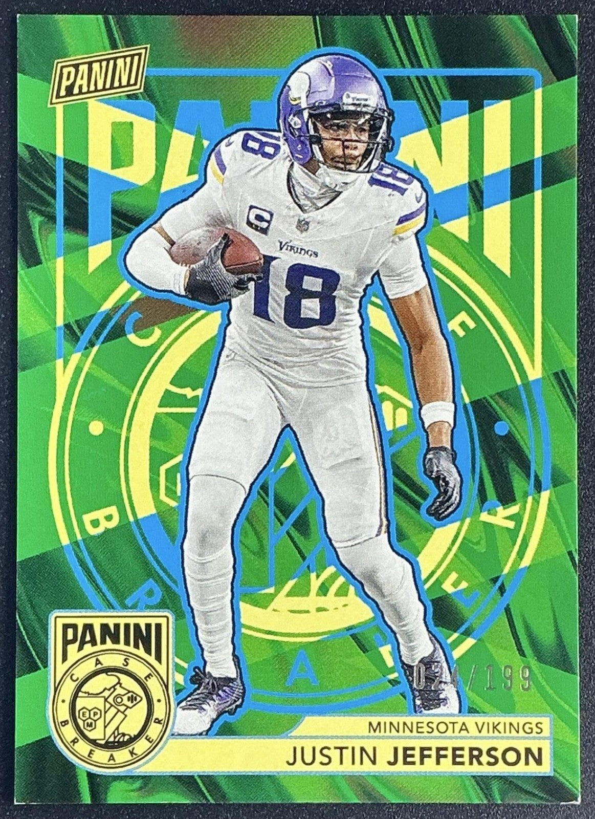 JUSTIN JEFFERSON 2025 PANINI NSCC CASE BREAKER #CB20/199 VIKINGS