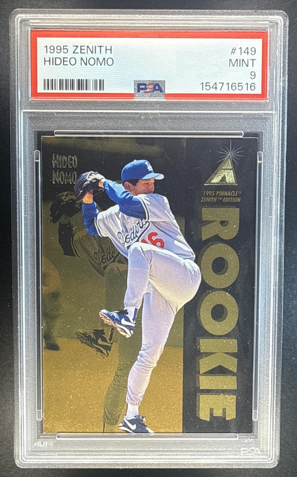 HIDEO NOMO 1995 PINNACLE ZENITH #149 RC DODGERS PSA 9