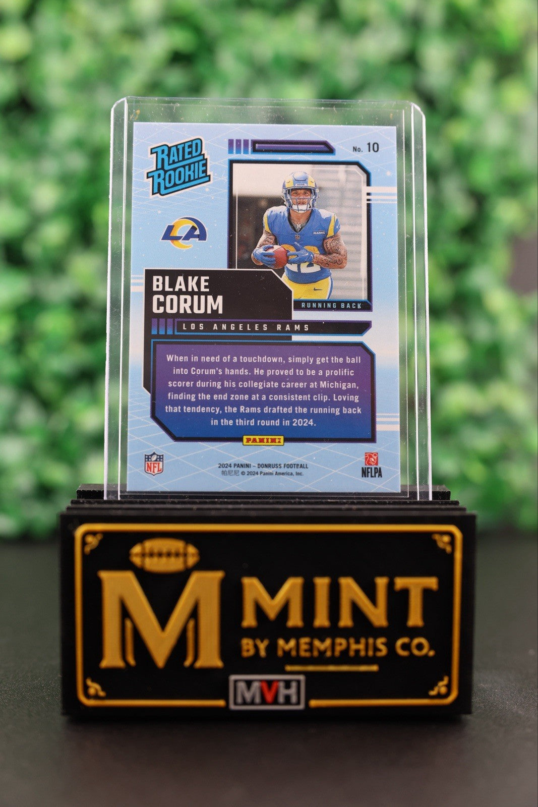 BLAKE CORUM 2024  PANINI DONRUSS RATED ROOKIE RETRO #10 RC RAMS COLOR MATCH