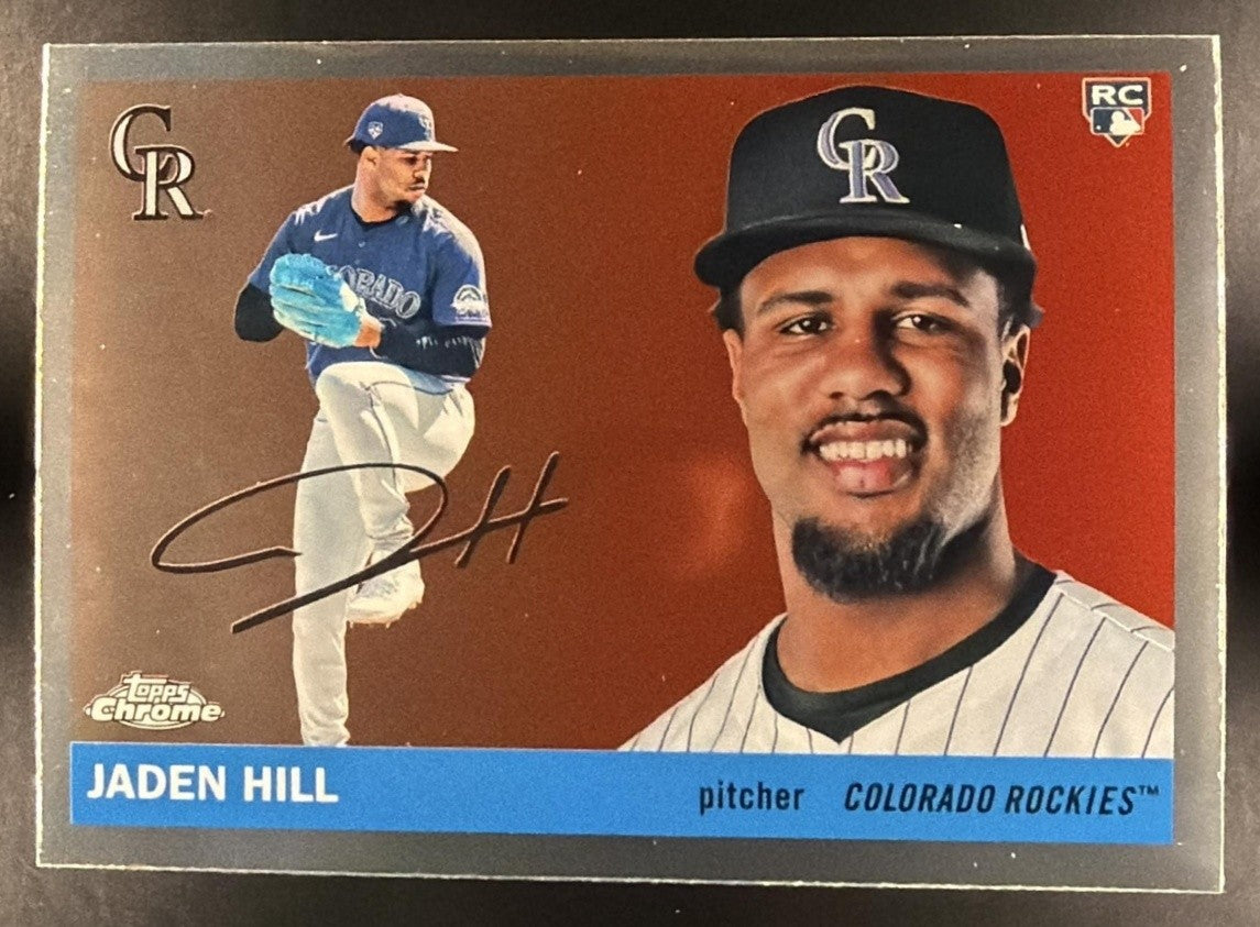 JADEN HILL 2025 TOPPS CHROME PLATINUM ANNIVERSARY #221 RC ROCKIES