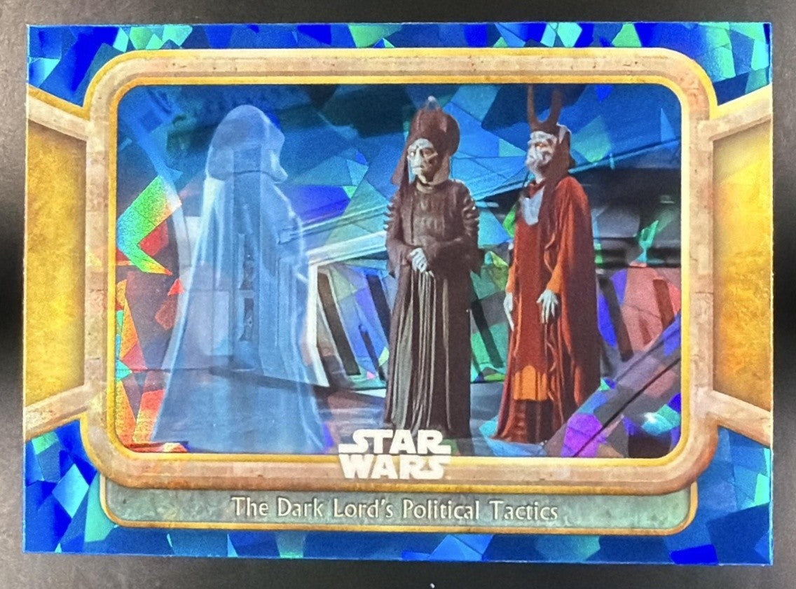 2024 Topps Chrome Sapphire Star Wars Dark Lord s Political Tactics #22