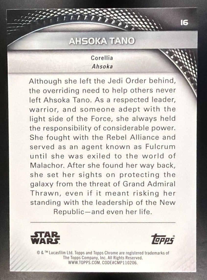 AHSOKA TANO 2025 TOPPS STAR WARS HYPERSPACE #16