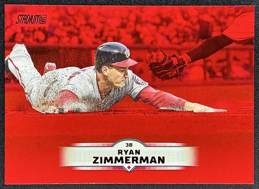 RYAN ZIMMERMAN 2025 TOPPS STADIUM CLUB #101 RED FOIL NATIONALS