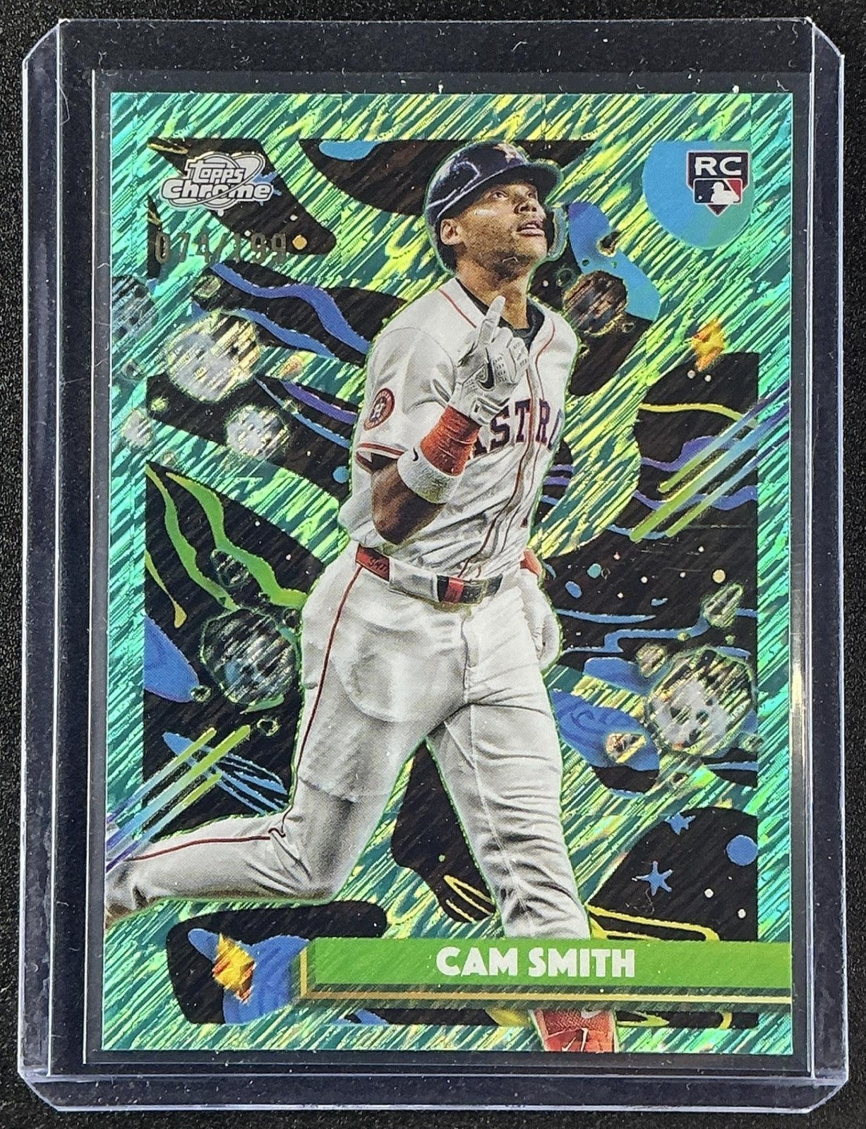 CAM SMITH 2025 TOPPS COSMIC CHROME #166 AQUA EQUINOX REFRACTOR /199 RC ASTROS
