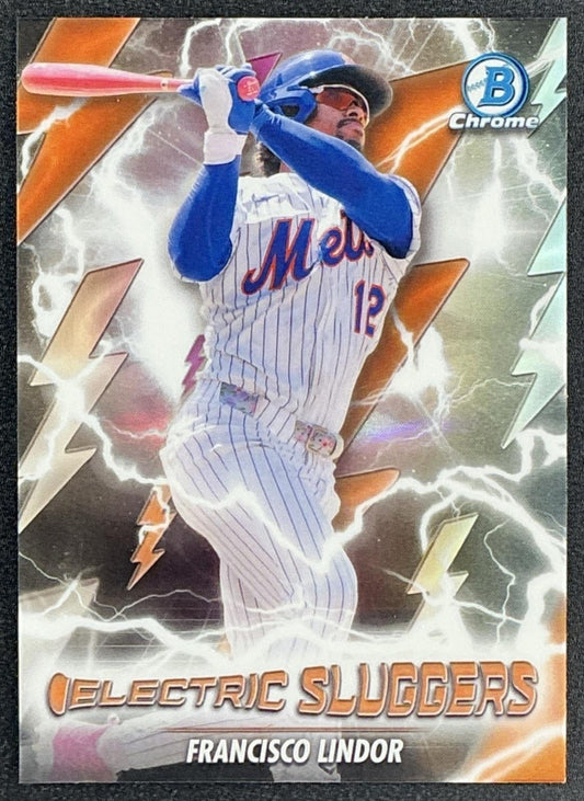 FRANCISCO LINDOR 2026 BOWMAN #ES-1 ELECTRIC SLUGGERS CHROME METS