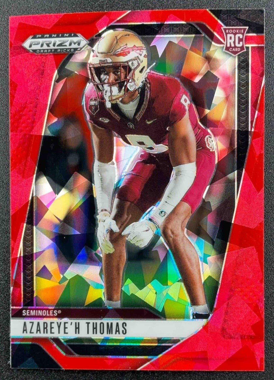 AZAREYE'H THOMAS 2025 PANINI PRIZM DRAFT PICKS #7 RED ICE RC SEMINOLES