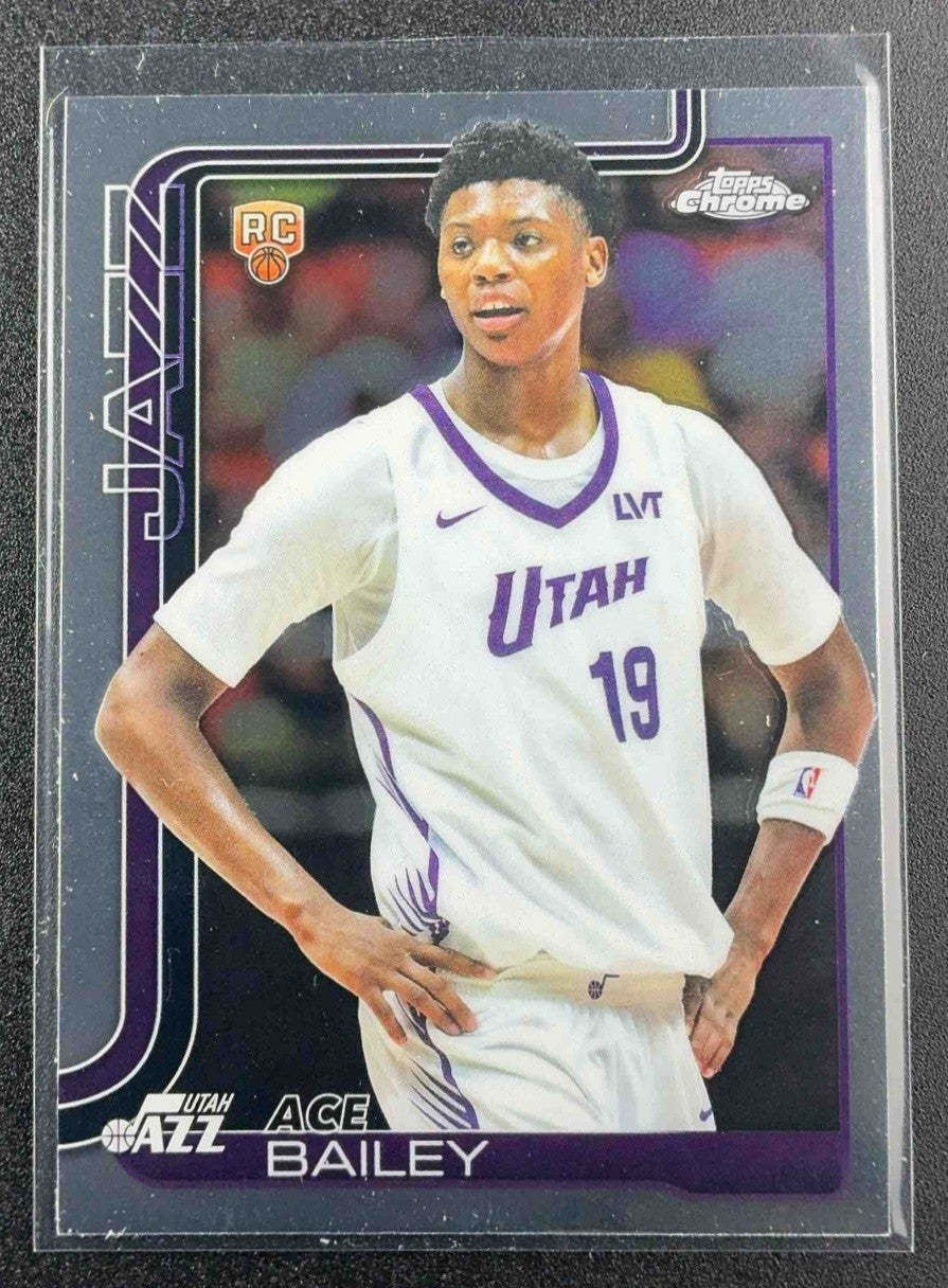 ACE BAILEY 2025-26 TOPPS CHROME #255 RC JAZZ