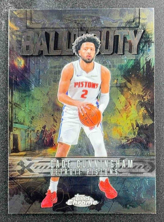 CADE CUNNINGHAM 2025-26 TOPPS CHROME #BD-11 BALL OF DUTY PISTONS