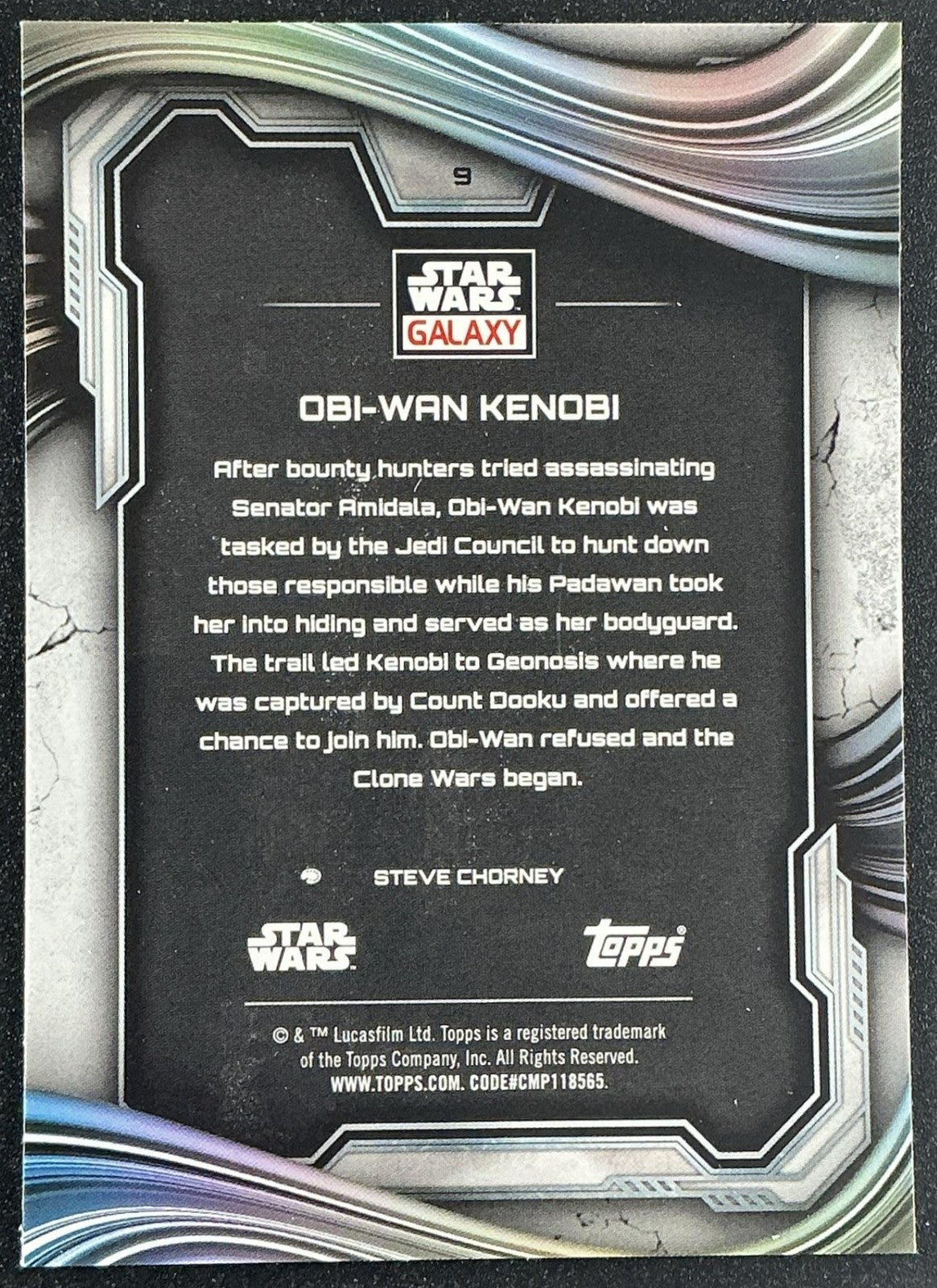 OBI-WAN KENOBI 2025 TOPPS CHROME STAR WARS GALAXY #9