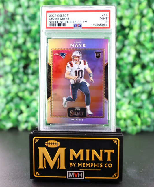 DRAKE MAYE 2024 SELECT SCORE SELECT THROWBACK #22 SILVER PRIZM RC PATRIOTS