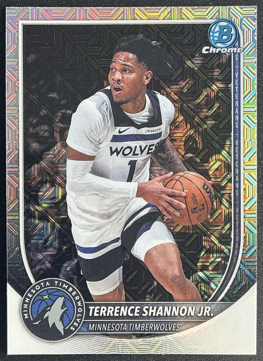 TERRENCE SHANNON JR. 2025-26 BOWMAN #BCV-105 CHROME MOJO REFRACTOR TIMBERWOLVES