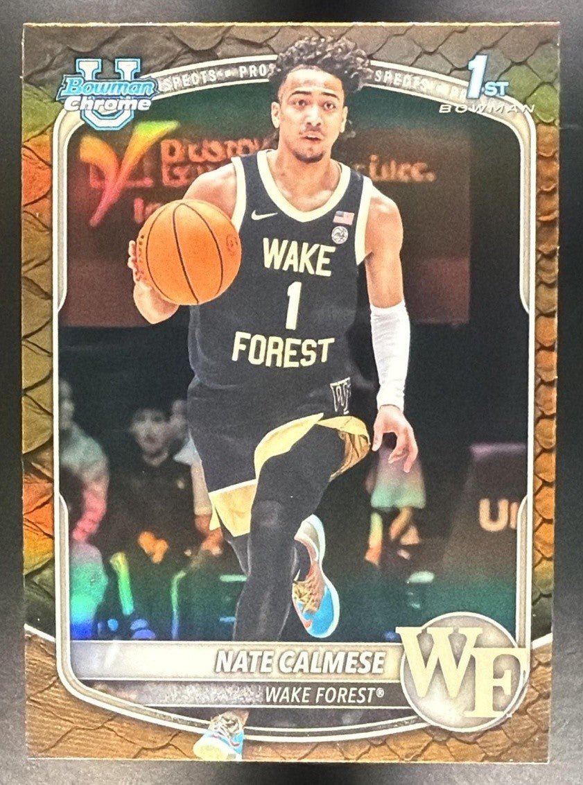 2025 Bowman Nate Calmese #BCP-92 Chrome Reptilian Refractor 1st Prospect
