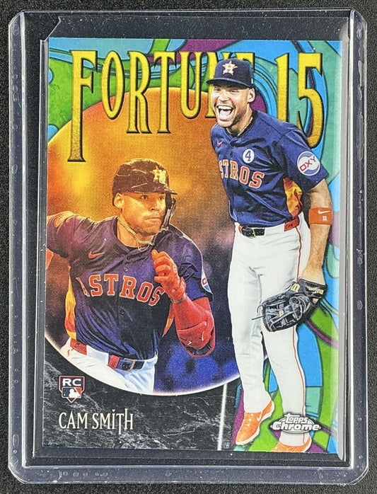 CAM SMITH 2025 TOPPS CHROME UPDATE #F15-25 FORTUNE 15 RC ASTROS