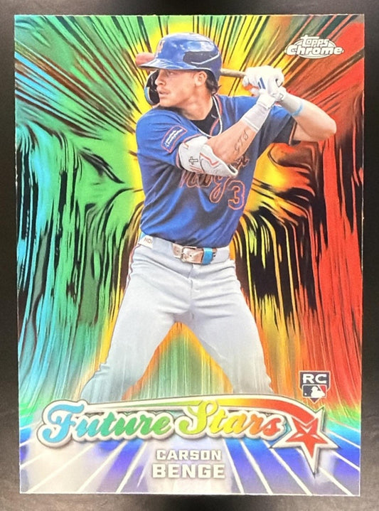 CARSON BENGE 2026 TOPPS CHROME #FS-10 FUTURE STARS RC METS