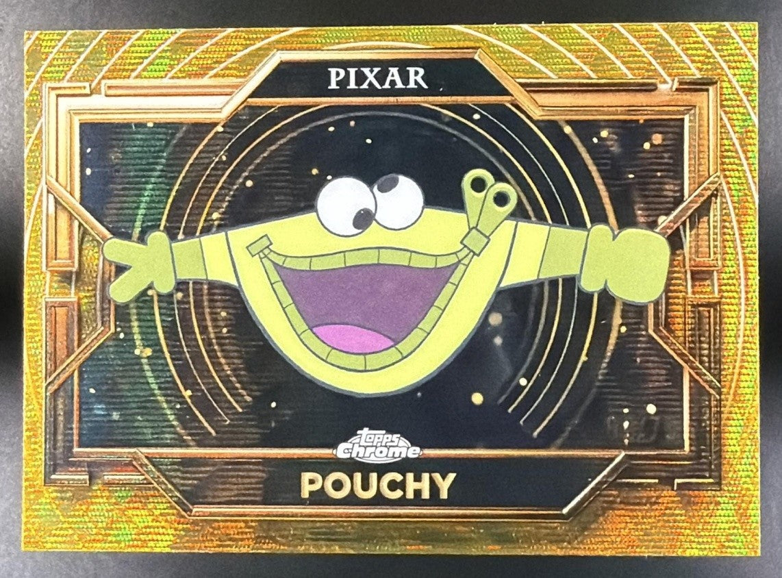 POUCHY 2025 TOPPS PIXAR GOLD #100 GILDED KALEIDOSCOPE ETCH REFRACTOR