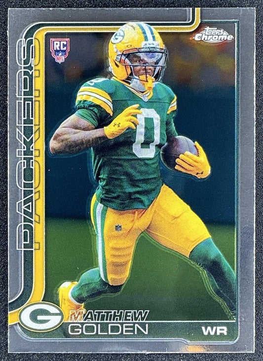 MATTHEW GOLDEN 2025 TOPPS CHROME #333 ROOKIE RC PACKERS