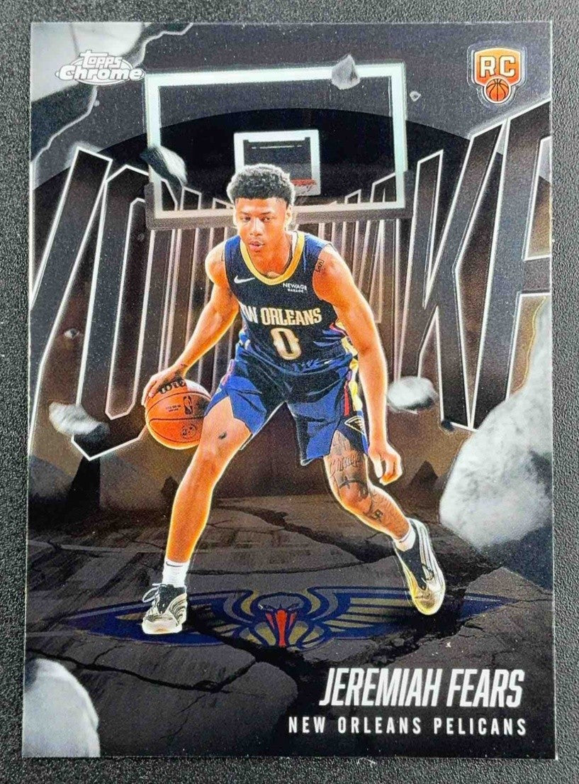 JEREMIAH FEARS 2025-26 TOPPS CHROME #YQ-7 YOUTHQUAKE RC PELICANS