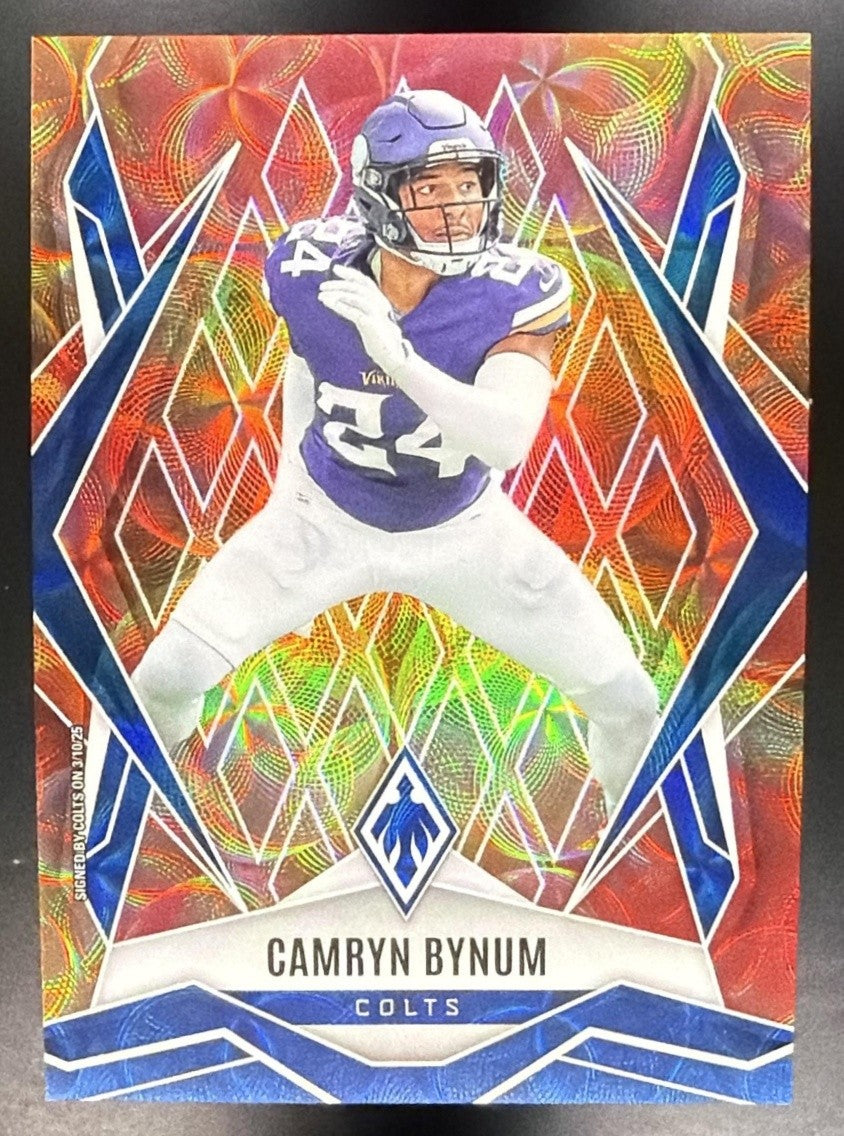 CAMRYN BYNUM 2025 PANINI PHOENIX FACTORY SET #24 FIREBURST 267/350 COLTS