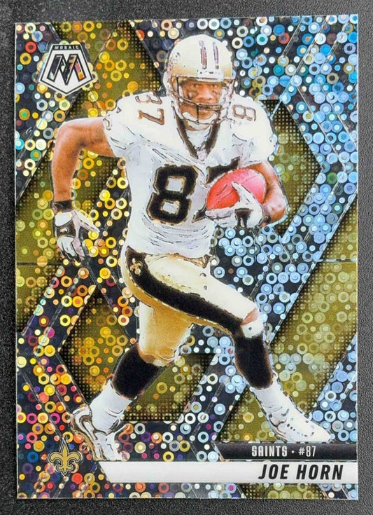 JOE HORN 2025 PANINI MOSAIC #174 NO HUDDLE SILVER PRIZM SAINTS