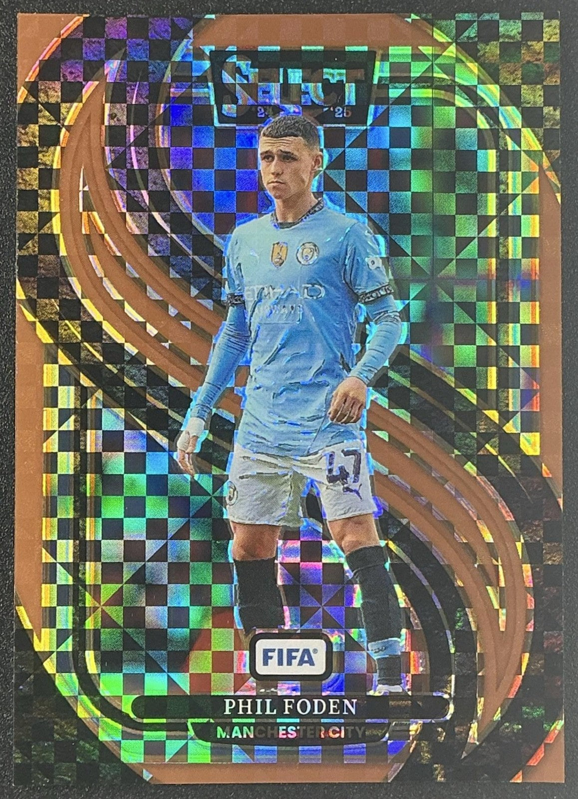 2024 Panini Select FIFA Phil Foden #123 Mezzanine Bronze Checker /75