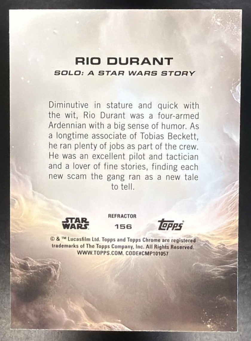 RIO DURANT 2025 TOPPS CHROME STAR WARS #156 RAINBOW REFRACTOR
