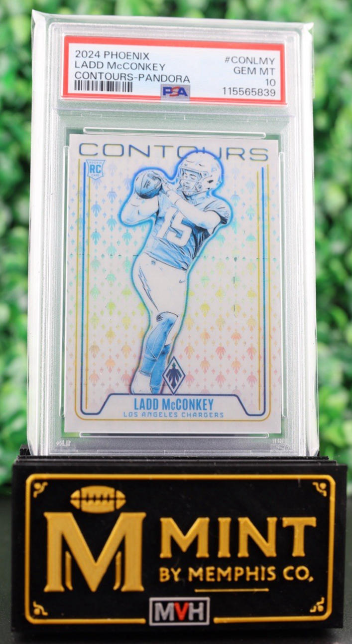 LADD MCCONKEY 2024 PANINI PHOENIX CONTOURS PANDORA SSP RC PSA 10 BRONCOS POP 1 !